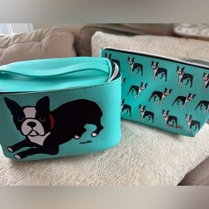 Marc Tetro Makeup Travel Cosmetic Cases Bundle! Boston Terrier French Bulldog